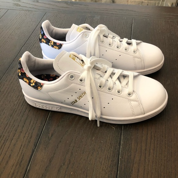 stan smith floral sneakers